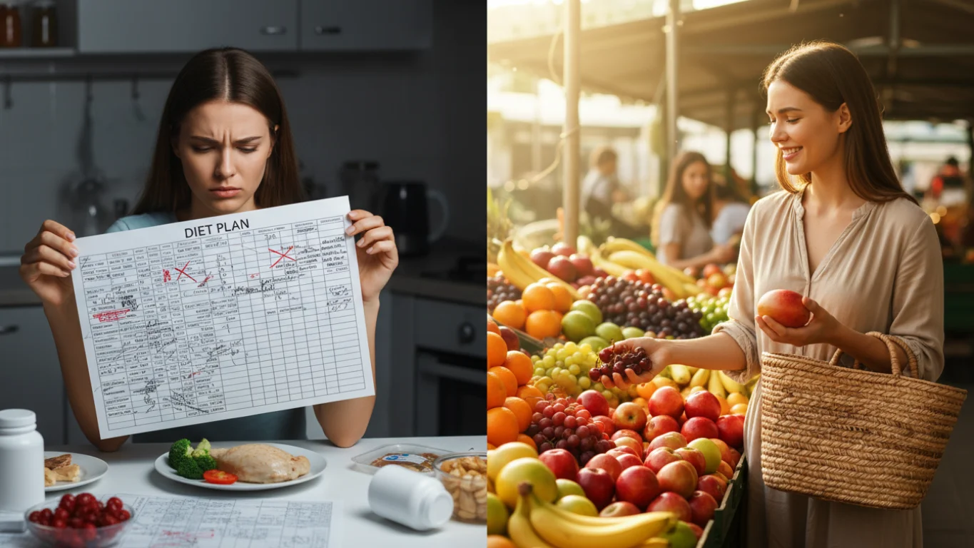 Comparação entre mentalidade de dieta e identidade saudável